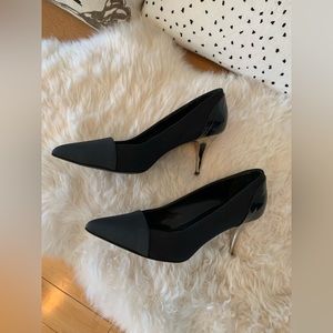 EUC Proenza Schouler Black Shoes With Silver Heels